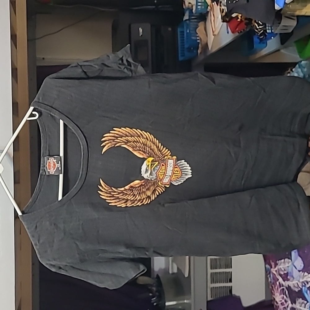 HARLEY DAVIDSON ladies black top size LG
